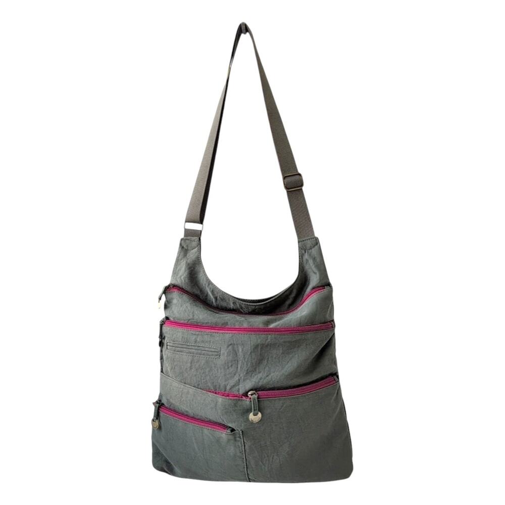 Travelon Multi-Pocket Nylon Shoulder Bag Travel Lightweight Functional Crossbody